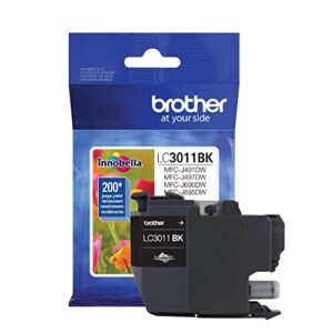 brother printer lc3011bk singe pack standard cartridge yield upto 200 pages lc3011 ink black