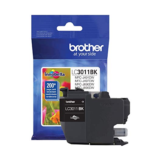 Brother Printer LC3011BK Singe Pack Standard Cartridge Yield Upto 200 Pages LC3011 Ink Black