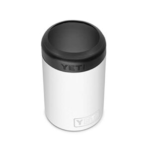 yeti rambler 12 oz. colster can insulator for standard size cans, white (no can insert)