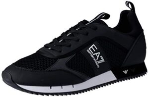 emporio armani ea7 laces u trainers men black – 8 – low top trainers shoes