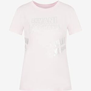 A|X ARMANI EXCHANGE Women's Crew Neck Password Print REG FIT Shirt, Illusion, X-Small