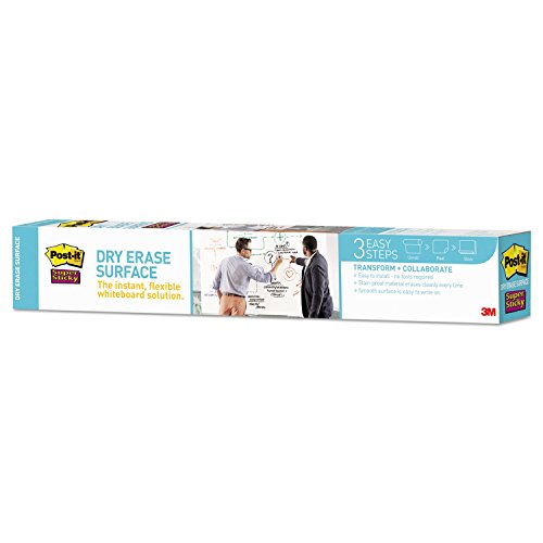 Post-It Def3x2 Dry Erase Surface with Adhesive Backing, 36-Inch X 24-Inch, White