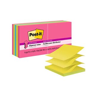 post-it® super sticky pop-up notes, 3″ x 3″, assorted, , pack of 10 pads