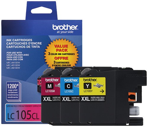 Brother Lc1053pks Lc1053pks Innobella Super High-Yield Ink, Cyan/Magenta/Yellow, 3/Pk