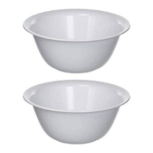 sterilite plastic bowl 6 qt. white bulk 2 pack