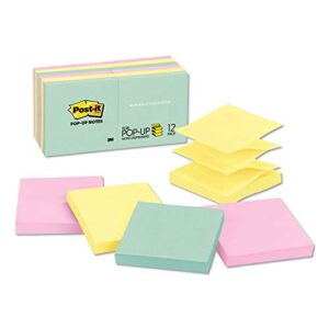 3m commercial office supply div. – post-it notes, pop up, 3″x3″, 12/pk, assorted pastels