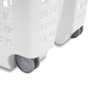 Sterilite 12248004 Laundry Basket, 62 L, White, Pack of 4