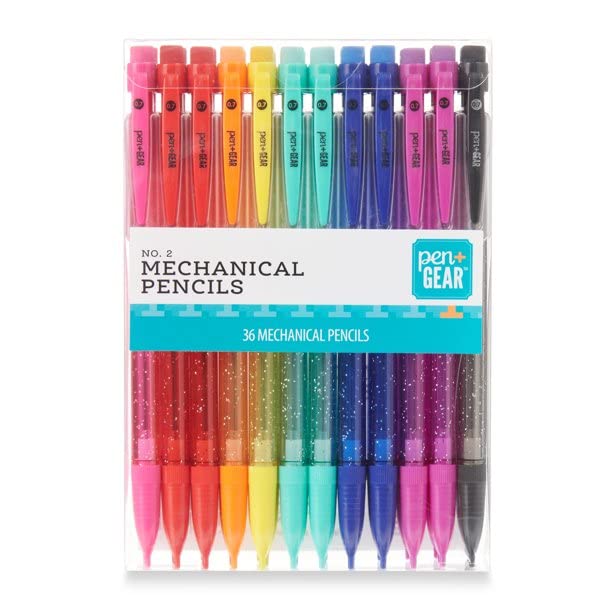 Pen Gear Mechanical Pencils, Glitter, 36 Count