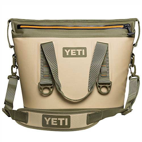 YETI Hopper Two 20 Portable Cooler, Field Tan / Blaze Orange