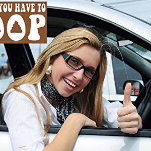 Honk If You Have to Poop Prank Bumper Sticker 10 Pack by Witty Yeti. Play a Funny Practical Joke on Your Friends With The Number 2 Most Offensive Window Decal. Hilarious Driving Gag Gift & Car Novelty
