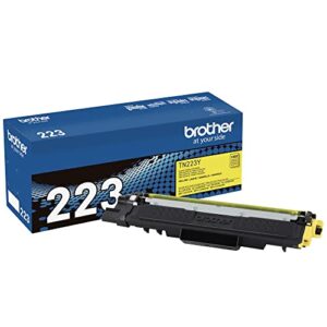 brother genuine tn223y, standard yield toner cartridge, replacement yellow toner, page yield up to 1,300 pages, tn223, amazon dash replenishment cartridge