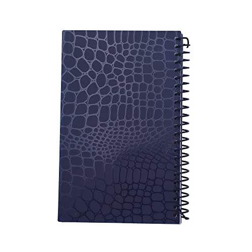 Pen+Gear Contact Book, Etched Poly Cover, Dark Navy Color, 128 Pages, 5.31 in x 8 in