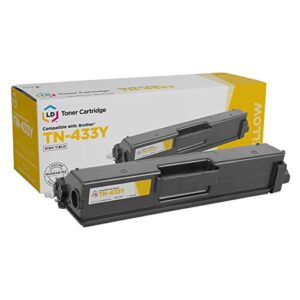 ld products compatible toner cartridge replacement for brother tn433y high yield (yellow) for use in hl-l8260cdw, hl-l8360cdw, hl-l8360cdwt, hl-l9310cdw, mfc-l8610cdw, mfc-l8900cdw, & mfc-l9570cdw