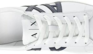 A|X ARMANI EXCHANGE Men's Classics Sneaker, Opt White + Navy + R, 6