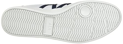 A|X ARMANI EXCHANGE Men's Classics Sneaker, Opt White + Navy + R, 6