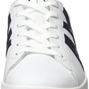 A|X ARMANI EXCHANGE Men's Classics Sneaker, Opt White + Navy + R, 6