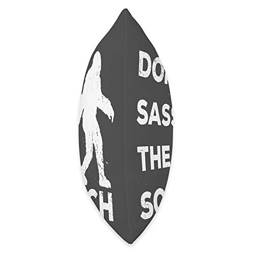 Bigfoot Yeti Sasquatch Apparel Dont Sass The Squatch Funny Bigfoot Throw Pillow, 18x18, Multicolor