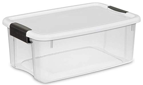 Sterilite 30 Quart (6 Pack) & 18 Quart (6 Pack) Clear Plastic Stackable Storage Container Bin Box Tote with White Latching Lid Organizing Solution