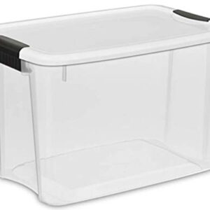 Sterilite 30 Quart (6 Pack) & 18 Quart (6 Pack) Clear Plastic Stackable Storage Container Bin Box Tote with White Latching Lid Organizing Solution