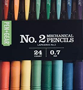 No. 2 Mechanical Pencils (Bright Multicolored, 3 Leads in Each) 24 count