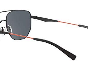 A|X ARMANI EXCHANGE Men's AX2033S Square Sunglasses, Matte Black/Light Grey Mirrored/Black, 59 mm