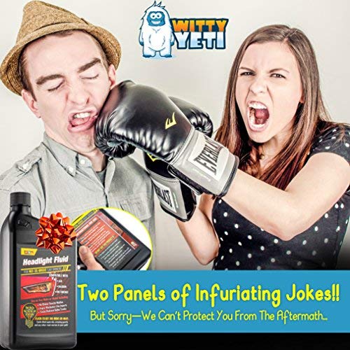 Headlight Fluid Car Gag Gift Makes Hilarious Fun of Automobile Inept Pals. A Hysterical Hit for Secret Santa and White Elephant Parties! Give Your Friend or Frenemy a Funny Prank Product for Cars!