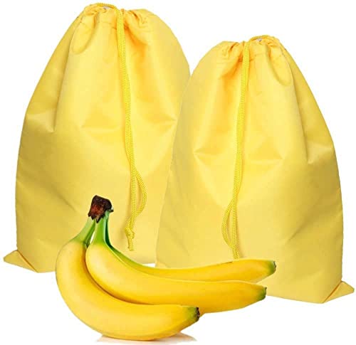MORSNE yellow banana bags prevent ripening,banana storage freshness bag-looking lightweight convenient veggie bag washable durable (YELLOW-1 pack)