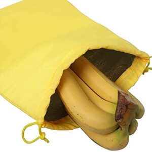 MORSNE yellow banana bags prevent ripening,banana storage freshness bag-looking lightweight convenient veggie bag washable durable (YELLOW-1 pack)