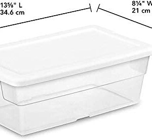 Sterilite Storage Box 13.5 X 8.3 X 4.8, 6 Qt. Clear - Pack of 2