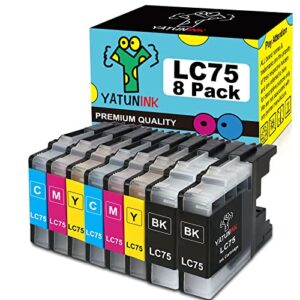 yatunink compatible ink cartridge replacment for brother lc75 lc71 lc79 xl ink cartridges compatible for brother mfc-j435w mfc-j625dw mfc-j825dw mfc-j6510dw mfc-j6710dw mfc-j6910dw printer(8 pack)