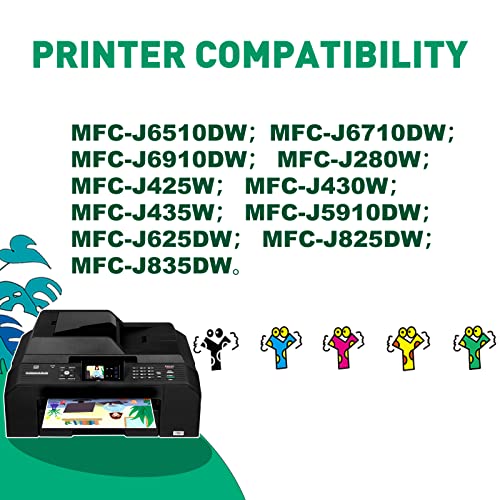 YATUNINK Compatible Ink Cartridge Replacment for Brother LC75 LC71 LC79 XL Ink Cartridges Compatible for Brother MFC-J435W MFC-J625DW MFC-J825DW MFC-J6510DW MFC-J6710DW MFC-J6910DW Printer(8 Pack)