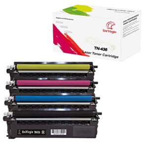 univirgin compatible toner cartridge replacement for brother tn436 tn-436 for use in brother hl-l8360cdw hl-l8360cdwt hl-l9310cdw mfc-l8900cdw mfc-l9570cdw (bcmy,4-pack)