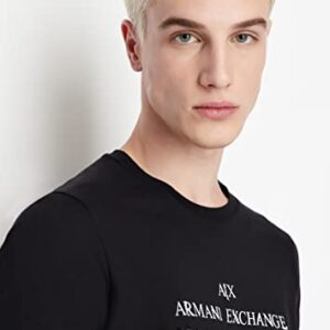 A|X ARMANI EXCHANGE Armani Exchange Men's EST 1991 Logo Tee, Black, Medium