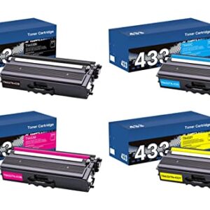 TN433 Toner Cartridge Compatible with Brother TN433 TN-433 TN431 for Brother HL-L8360Cdw HL-L8260Cdw MFC-L8610Cdw MFC-L8900Cdw HL-L8360Cdwt Printer (1Black,1Cyan,1Magenta,1Yellow)