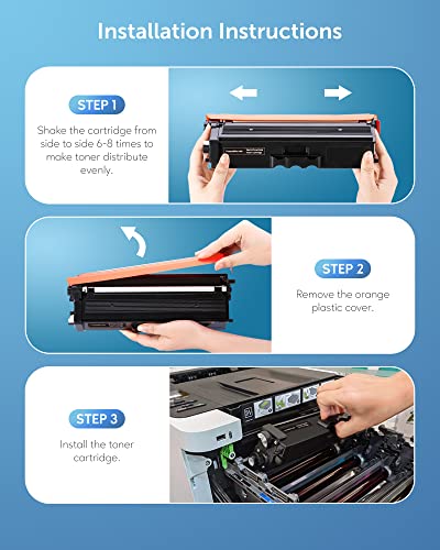 TN433 Toner Cartridge Compatible with Brother TN433 TN-433 TN431 for Brother HL-L8360Cdw HL-L8260Cdw MFC-L8610Cdw MFC-L8900Cdw HL-L8360Cdwt Printer (1Black,1Cyan,1Magenta,1Yellow)