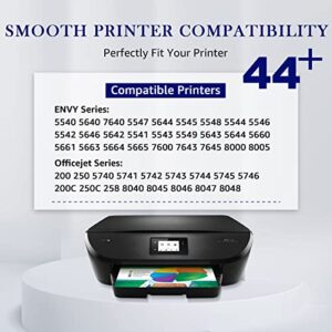 62XL Ink Cartridges Replacement for HP 62XL Ink Cartridge Combo Pack for HP Envy 5540 5640 5660 7640 7645 OfficeJet 5740 5745 8040 OfficeJet Mobile 250 200 Printer (1 Black, 1 Tri-Color)