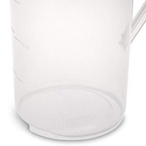 Sterilite 1-Gallon Round Pitcher, Clear with Blue Lid & Hinged Spout | 04884106