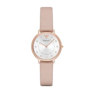 emporio armani women’s ar2510 dress blush leather quartz watch