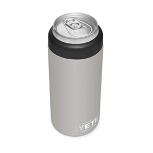 yeti rambler 12 oz. colster slim can insulator for the slim hard seltzer cans, granite gray