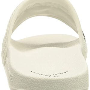 A|X ARMANI EXCHANGE Men's Slip On Sandal Slide, White+Off White, 11