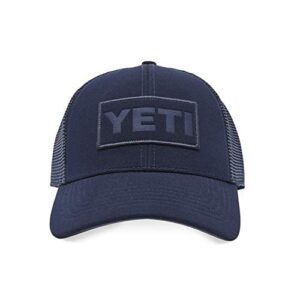 yeti patch trucker hat, navy, one size