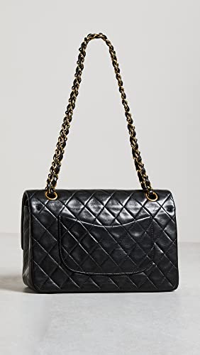 CHANEL Women's Pre-Loved Black Lambskin 2.55 10" Shoulder Bag, Black, One Size