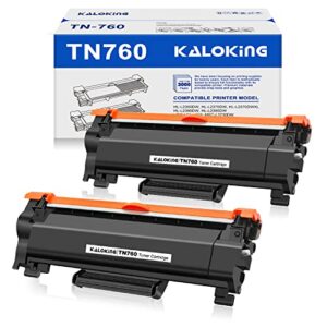kaloking compatible toner cartridge replacement for brother tn730 tn-730 tn760 tn-760 for mfc-l2710dw dcp-l2550dw hl-l2395dw hl-l2350dw printer (2-pack)