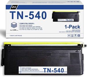 acti (black,1-pack) compatible tn-540 toner cartridge replacement for brother tn540 hl-5050lt hl-5070n hl-5140 hl-5150d printer toner cartridge