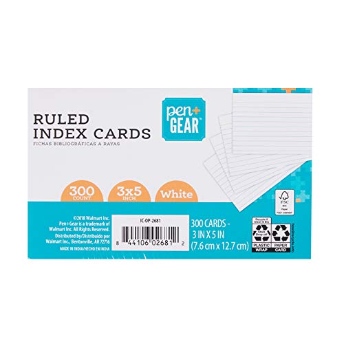 pen gear Ruled Index Cards