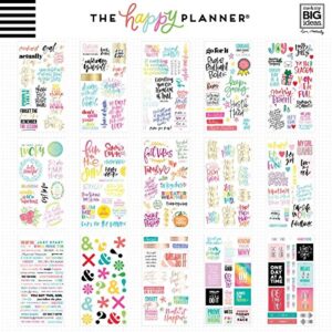 me & my BIG ideas Sticker Value Pack for Classic Planner - The Happy Planner Scrapbooking Supplies - Gold Star Quotes Theme - Multi-Color & Gold Foil - Projects & Albums - 30 Sheets, 605 Stickers