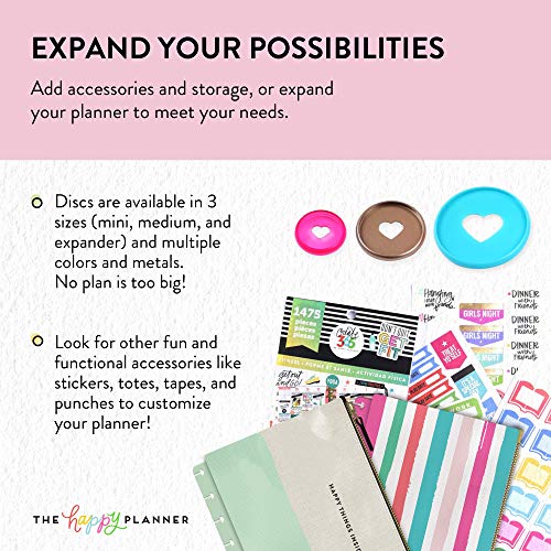 me & my BIG ideas Punch - The Happy Planner Scrapbooking Supplies - 9 Hole Paper Punch For Disc-Bound Planners - Punch Your Own Paper To Include In Your Planner - Classic Size