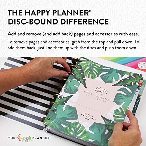 me & my BIG ideas Punch - The Happy Planner Scrapbooking Supplies - 9 Hole Paper Punch For Disc-Bound Planners - Punch Your Own Paper To Include In Your Planner - Classic Size