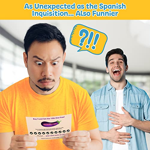 Witty Yetis Hilarious 15 Pack of Eggplant Rewards Club Postcards. Prank Your Friends and Family with Funny Practical Joke Mailing Card. Fun Novelty Gag Gift Set for Ultimate Pranking and Embarrassment