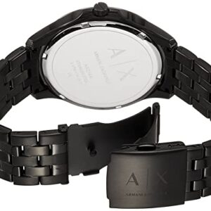 AX ARMANI EXCHANGE Men's Slim Stainless Steel Watch, Color: Black (Model: AX2144)